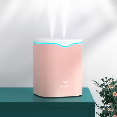 China Outdoor Hot Selling Large Space 2liter Portable Dual Small Jet Home Usb Air Electric Ultrasonic Humidifier for sale