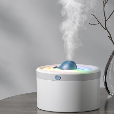 China 2022 Outdoor New Blue Whale Air Humidifier 1.5 Liter Usb Refill Ultrasonic Humidifier With RGB Led Atmosphere Light for sale