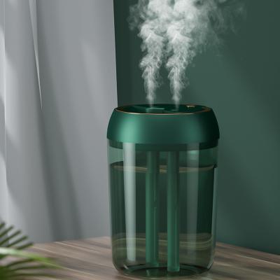 China 1.8L Large Capacity Outdoor Portable Dual Spray Home Ultrasonic Cool Bedroom Air Humidifier Usb Desktop Mist Humidifier for sale