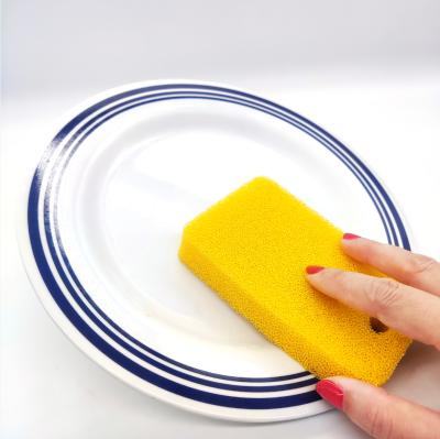 China Durable Non Scratch Resistant Rectangle Shaped Silicone Scouring Sponge For Walmart for sale