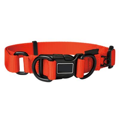 China EDCS005 Quick Release Dual Density Pet Collar Double D-Ring Collar High Quality Nylon Medium And Large Dogs Collar for sale