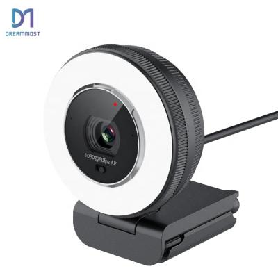 China 1080P USB Webcam Camera Webcam With Mic And LED Beauty Light Free Driver PC Laptop 6.1*5.4*7.5cm for sale