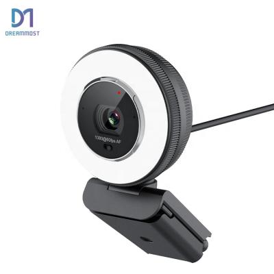 China Hot Selling HD 1080P Webcam USB PC Camera with Privacy and Beauty Light Cover Webcam 6.1*5.4*7.5cm for sale