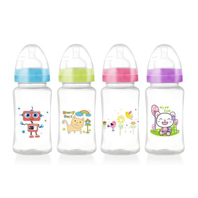 China BPA Free PP Custom Plastic Milk Bottle For Baby Feeding Bottle for sale