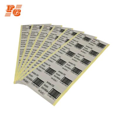 China Clear Printing / Environmental Protection / Non Fade A4 Paper Barcode Sticker Label For Different Industries for sale