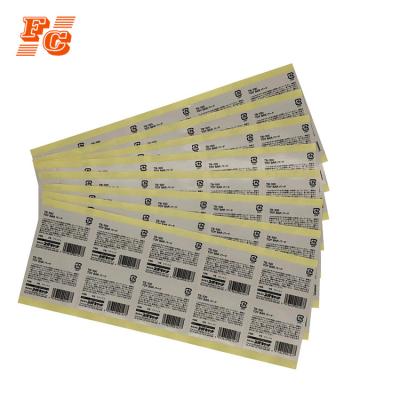 China Clear Printing / Environmental Protection / Non Fade Custom Beverage Barcode Label Sticker For Industry Packaging for sale