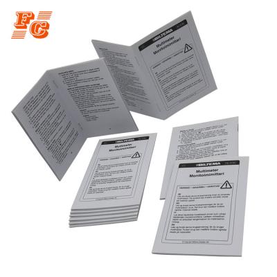 China Recyclable Product Accessories Insects Fold Manual Instruction Paper Manual Instruction Booklets Printing for sale