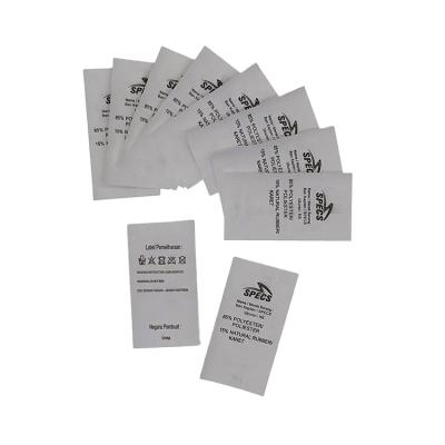 China Printing Sustainable Polyester Washing Instructions Care Label For Clothing for sale