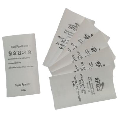 China Sustainable Custom Print Swimwear Garment Wash Care Labels for sale