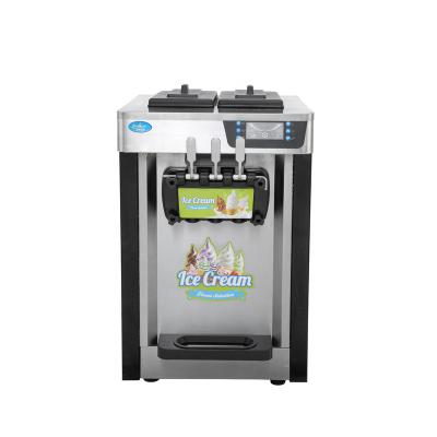 China Commercial Ice Cream Machine Snacks Factory Yowon 3 Flavors Ice Cream Maker Machine Silent Frozen Yogurt Gelato Sorbet Machine for sale