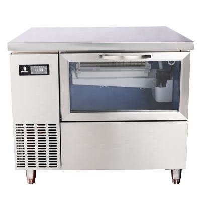 China Car Yowon Commercial Ice Cube Quick Cooling Machine Under Table Crescent Ice Maker with Sterilization Light Water Cooled Ice Makers for sale