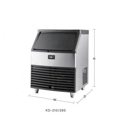 China Car Yowon KD-260 Commercial Ice Maker 120kg/24h High Production Ice Vending Machine Ice Block Making Machine for sale