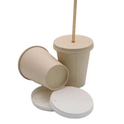 China 100% Biodegradable Sustainable Eco Friendly Biodegradable Liner PLA Sugarcane Bamboo Paper Cups 8 12 16 22 oz for sale