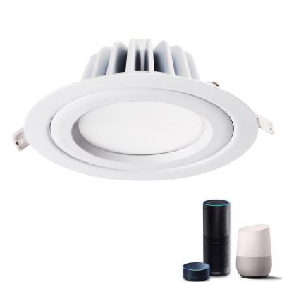 China Modern RGB and TDC wireless control recessed dimmable smart led downlight tuya for sale