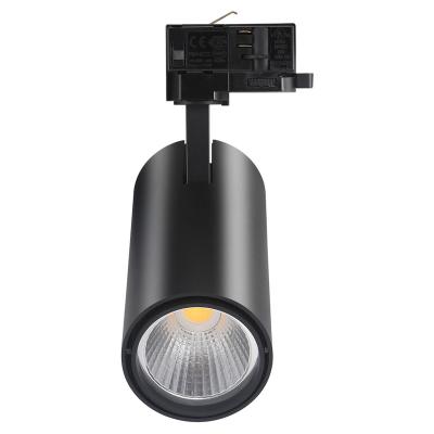 China Modern 30W Good Price 90-130lm/w 4 3 Phase ADC12 Matrix Cast Aluminum COB Wire Led Track Light for sale