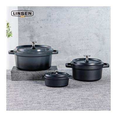 China Guangdong CLASSIC Aluminum Kitchenware 14~2cm Pots Soup Cooking Pot With Glass Cover Commercial Custome Cookware for sale