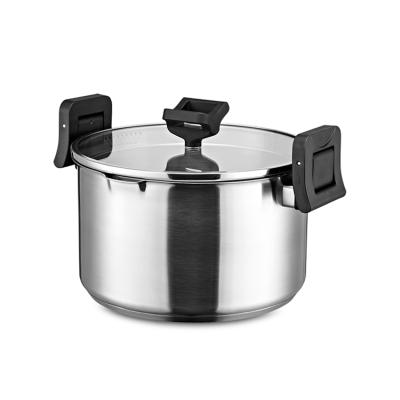 China Stocked 3L Soup Cooking Pot Makers Wholesale 304 Stainless Steel Non Die Cast Induction Stick Kitchen Cookware Sets for sale