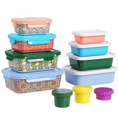 China Floral Sustainable Pass New Melamine EU2020/1245 Dinner Set Dinnerware Lunch Box for sale