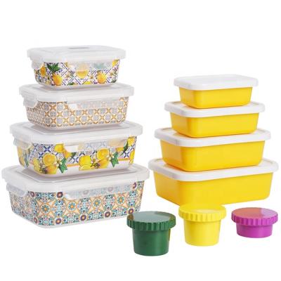 China New Viable Pass Melamine EU2020/1245 Dinner Set Dinnerware Lunch Box Lemon for sale