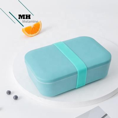 China New Viable Pass Melamine EU2020/1245 Dinnerware Lunch Box High Quality Bamboo Fiber Lunch Box for sale