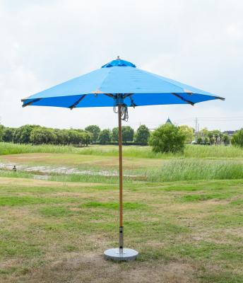 China Modern Bamboo Outdoor Rectangular Large Umbrella Outdoor Rectangular Cantilever Garden Wooden Parasol for sale