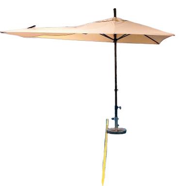 China 3.6m Irregular Hand Crank Umbrella Modern Outdoor Parasol for sale