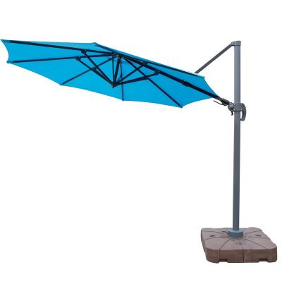 China Modern Outdoor Beach Sun Roma Aluminum Folding 8 Ribs Hanging Parasol 360 Degree Rotation Restaurant Cafe Umbrella for sale