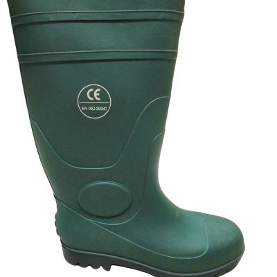 China Steel Toe Cap High Quality Industry Use 100% PVC Waterproof Steel Toe Sole Safety Gum Boots Rain Boots for sale