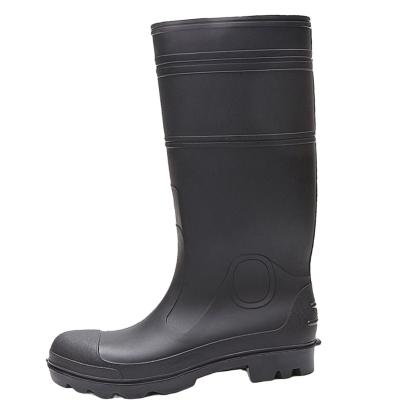 China With Steel Toe Cap With Steel Plate Wholesale High Quality Rubber Waterproof Men Work 100%Pvc Steel Toe Plate Safety Rain Boots for sale