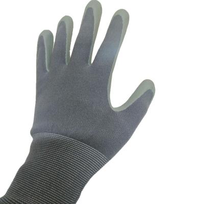 China 15 Gauge Harmless High Quality Nylon And Spandex Liner Immersion Water PU Working Gloves for sale