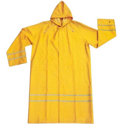 China Popular Bachelor Rainwear Work Use 0.28Mm To 0.35Mm PVC/Polyester /Pvc With Tape Safety Reflective Rain Coats for sale