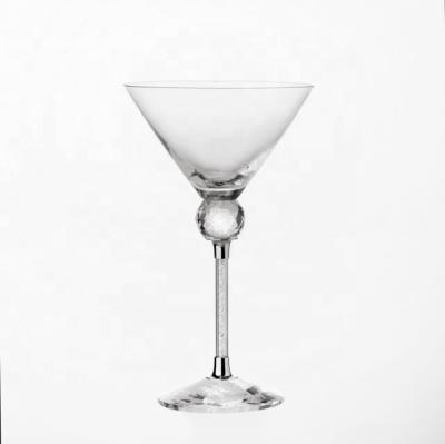 China New Classic / Postmodern Raymond Cocktail Glass with Diamond Stem Lead Free Crystal Glass for sale