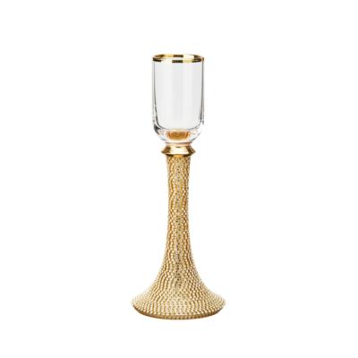 China New classic/postmodern lead-free diamond champagne glass, champagne drinking glass, crystal champagne glass for sale