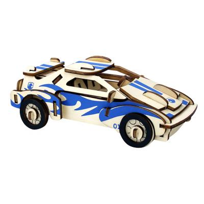 China DIY DIY TOY Puzzles Cars Kids Puzzle Wooden Model Teenage Assembly Wooden Jigsaw Puzzle for sale