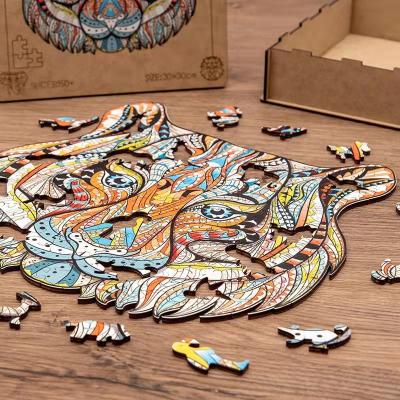 China DIY TOY Hot Selling Best CE EN71 CPC Amazon Alien Puzzles 3D Wooden Colorful Animal Puzzle Owl Shape Animal Educational Gift for sale