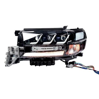 China Maictop Auto Parts New Model Three Eyes LED Plastic And Steel Head Light For Land Cruiser FJ200 2020 for sale