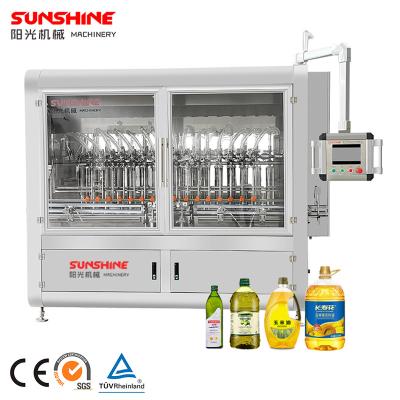 China 50-5000ml Food Piston Full Automatic Olive Oil Palm Sunflower Oil Bottle Filler Edible Filling Machine For Cooking Oil Liquid for sale