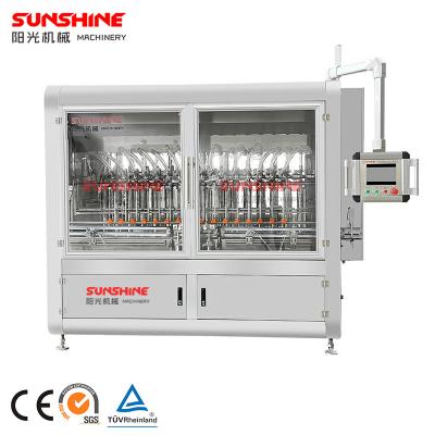 China 50-5000ML Automatic Linear Servo Food Piston Oil Sauce Fruit Drink Bottle Filling Machine High Viscosity Liquid Line for sale