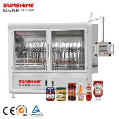 China Automatic Food Grade Ketchup Mayonnaise Mustard Sauce Chili Sauce Condiment Paste Honey Filling Machine for sale