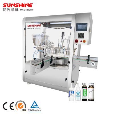 China Food Pharmaceuticals Glass Bottle Automatic Eye Drops For Oral Cough Syrup Small Liquid Filling And Capping Machine Production Line for sale