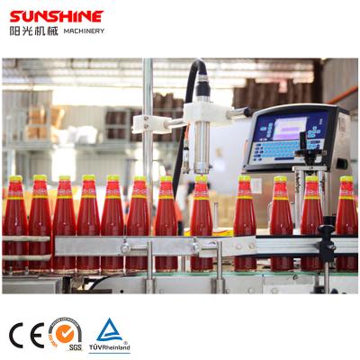 China Fully Automatic Tomato Food Ketchup Jam Jar Chili Sauce Bottle Filler Capping Labeling Machine Filling and Filling Production Line for sale