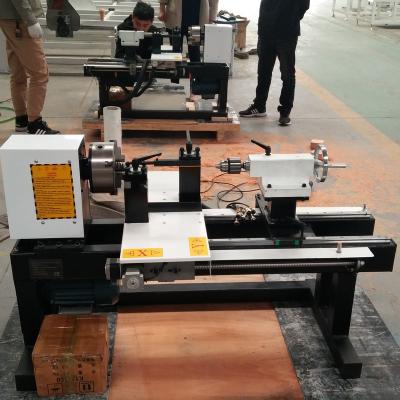 China 4 axis two cutters small mini CNC wood beads lathe wood handles bowls making machine for sale