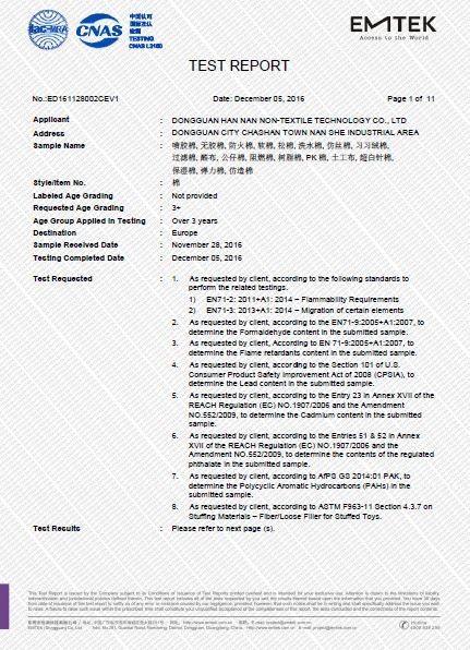 Flambility Test report - GIANT CORPORATION LIMITED