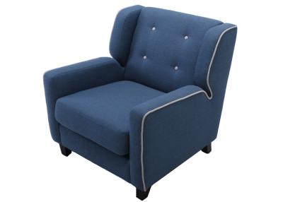 China Home Furniture Arm Accent Chair , Fabric Navy Blue Accent Side Chairs for sale