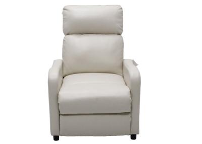 China White Oversized Push Back Recliner Chair With Foam Pocket Coil Spring Seat for sale