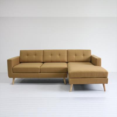 China Right Hand Fabric Corner Sofa Polyster Blend With Solid Wood Construction for sale