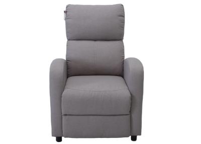 China Gray Leather Swivel Rocker Recliner Hardwood Plywood Frame With Push Button for sale