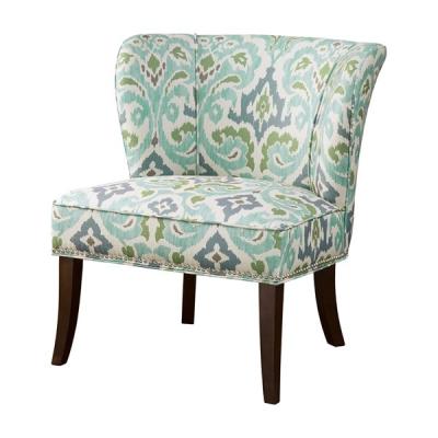 China Patterned Striped Accent Chair Multi Colored With High Density Foam for sale