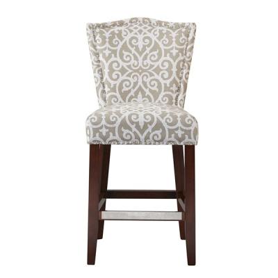 China Patterned Upholstered Counter Height Stools , Counter Stools With Backs  for sale