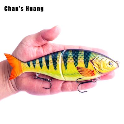 China ABS Hard Plastic Chan Huang 7INCH 82G Multi Joint Slide Bait 3D Realistic ABS Hard Plastic Body Eyes Fishing Lure Shad Swimbait Glider for sale